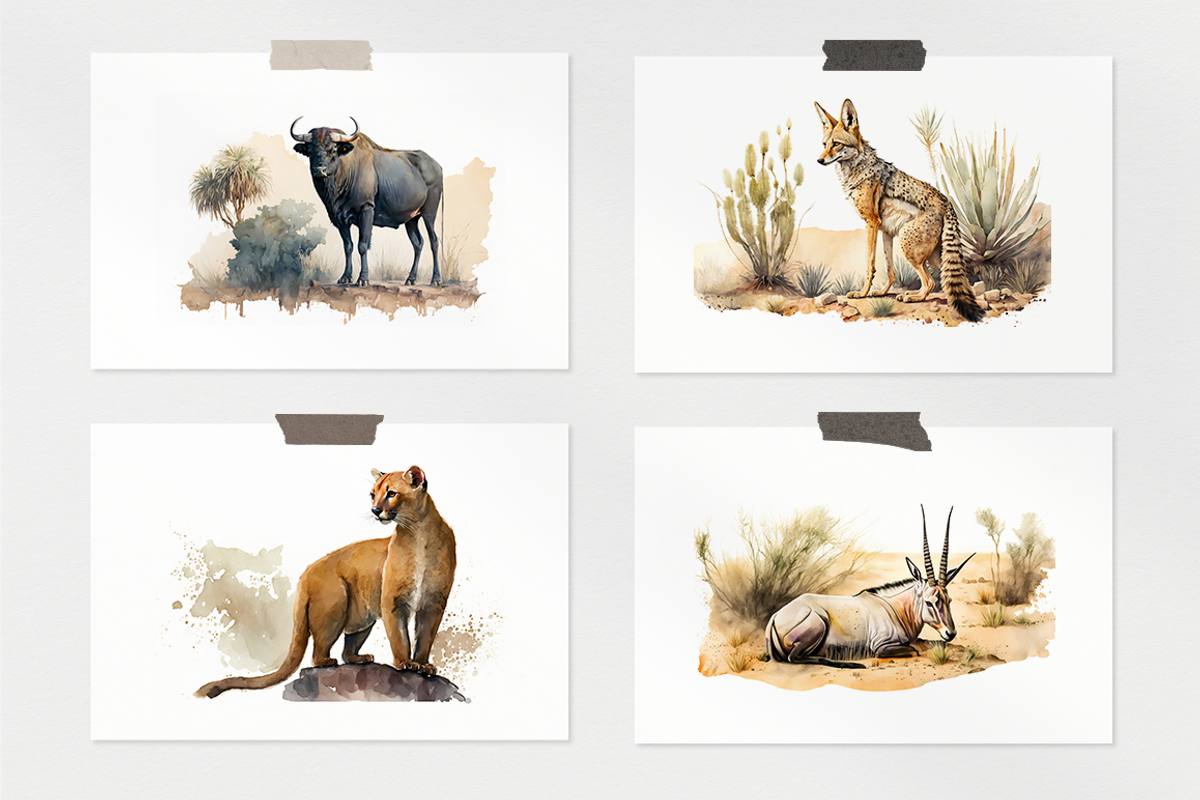 Safari Watercolor Collection, an Animal Illustration by artsy-fartsy (Photo 11 of 13)