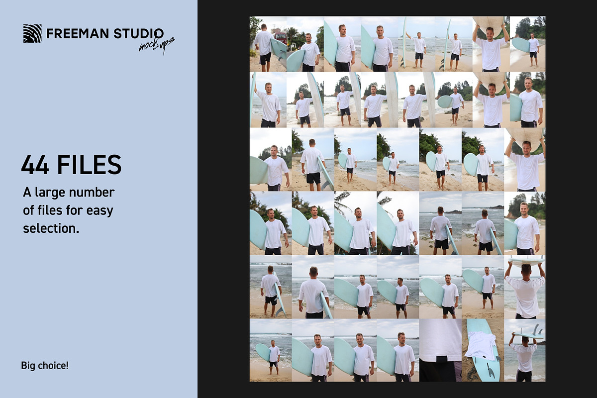 Surf T-Shirt Mockup, a Shirt Mockup by Freeman Studio (Photo 4 of 19)