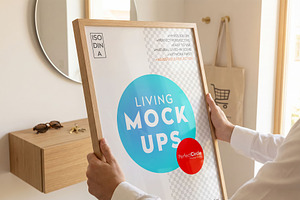 Person Holding Frame Mockup