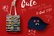 Trendy Patches: vintage 90's set!, a Graphic by Cienpies Design (Thumbnail 2 of 8)