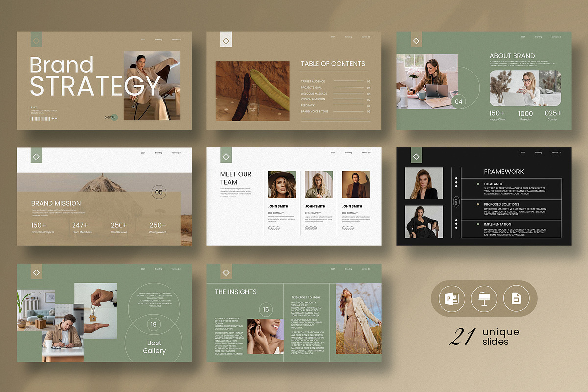 Brand Strategy Presentation Template, a Presentation Template by Pradaxa (Photo 1 of 5)