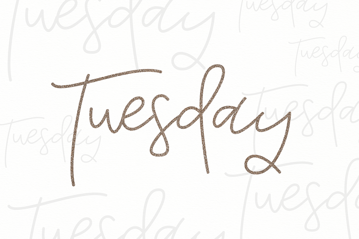 Tuesday - Handwritten Script Font preview 8