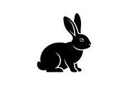 Cute Rabbit Silhouette Vector Bundle, an Illustration by yasushie (Thumbnail 42 of 51)