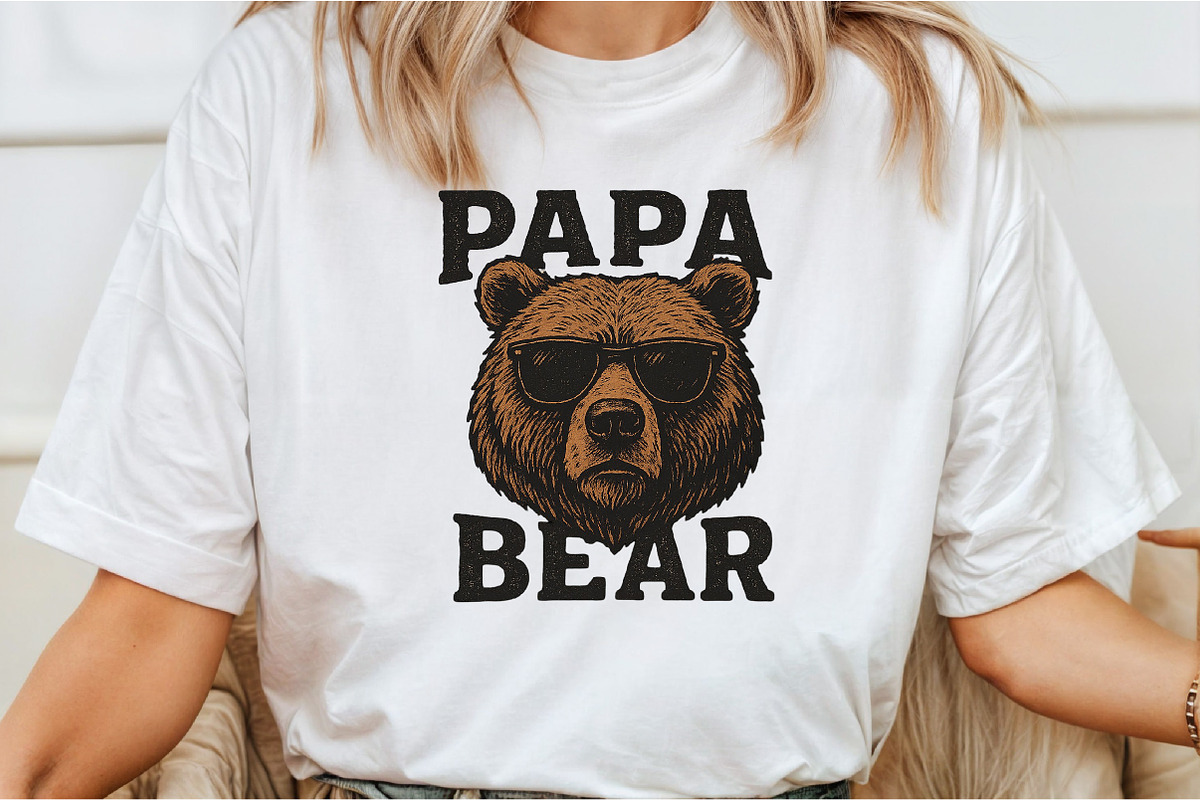 Papa Bear Sublimation PNG, an Illustration by DreamCafeArt (Photo 2 of 7)