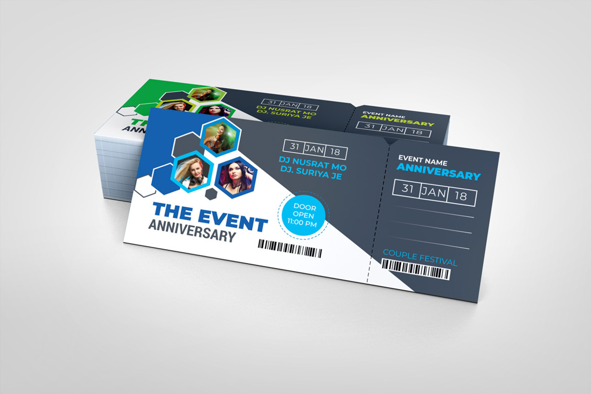 Creative Event Ticket Template, a Card Template by BrandlyTemplate (Photo 2 of 3)