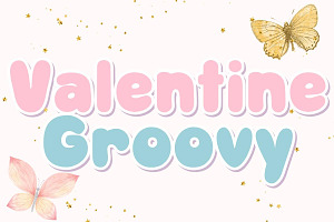 Valentine Groovy, a Handwritten Font by Charmingbear59.design