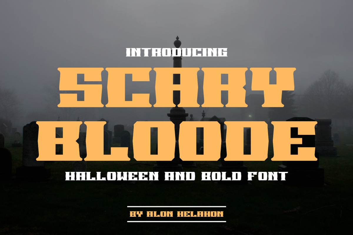 Scary Bloode, a Serif Font by alon kelakon (Photo 1 of 6)