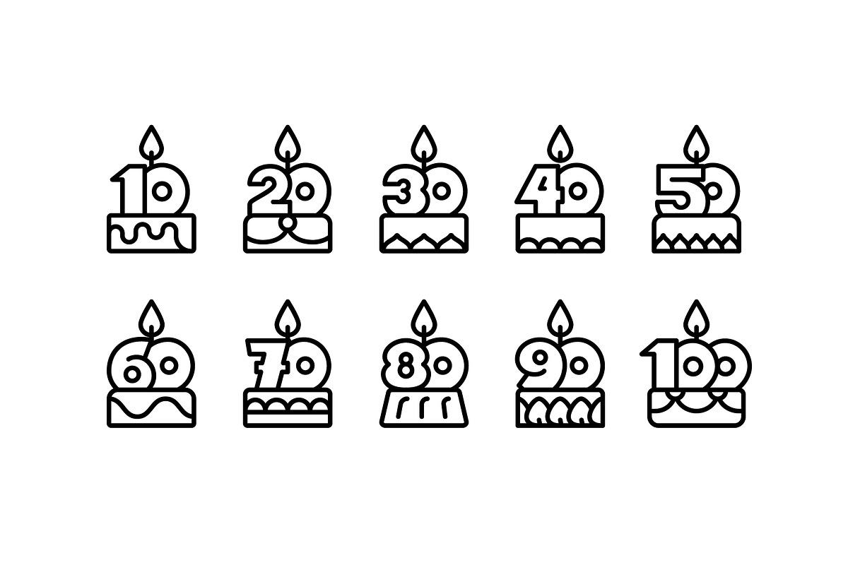 Anniversary outline badges, an Icon by LAFS (Photo 3 of 4)