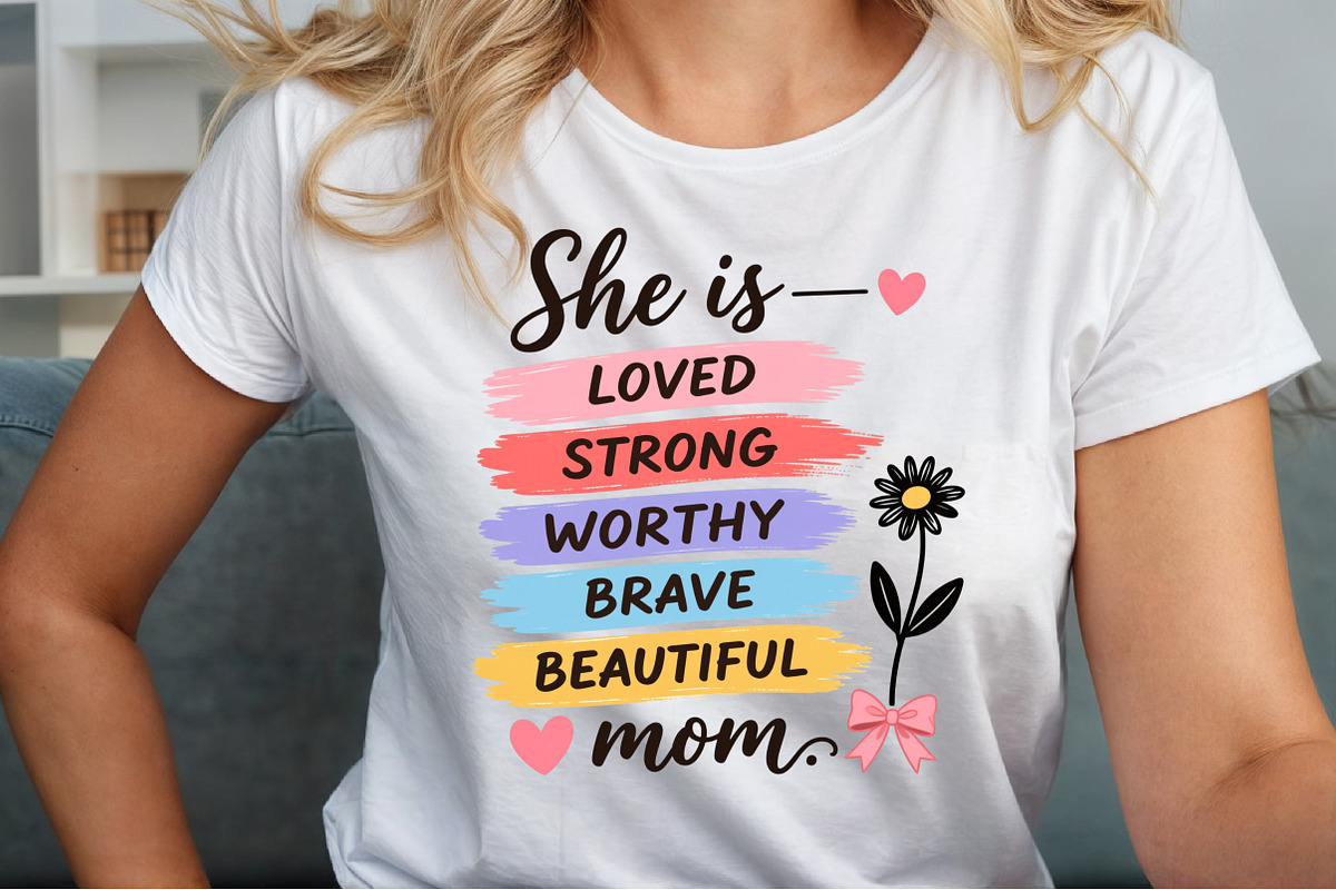 Mother's Day Svg, She is Mom Svg, a Seasonal Illustration by Sublimation Artist (Photo 5 of 9)