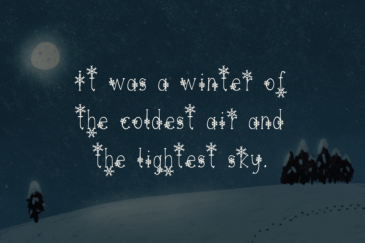 Snowflake Season, a Handwritten Font by Jelena Sardi (Photo 4 of 7)