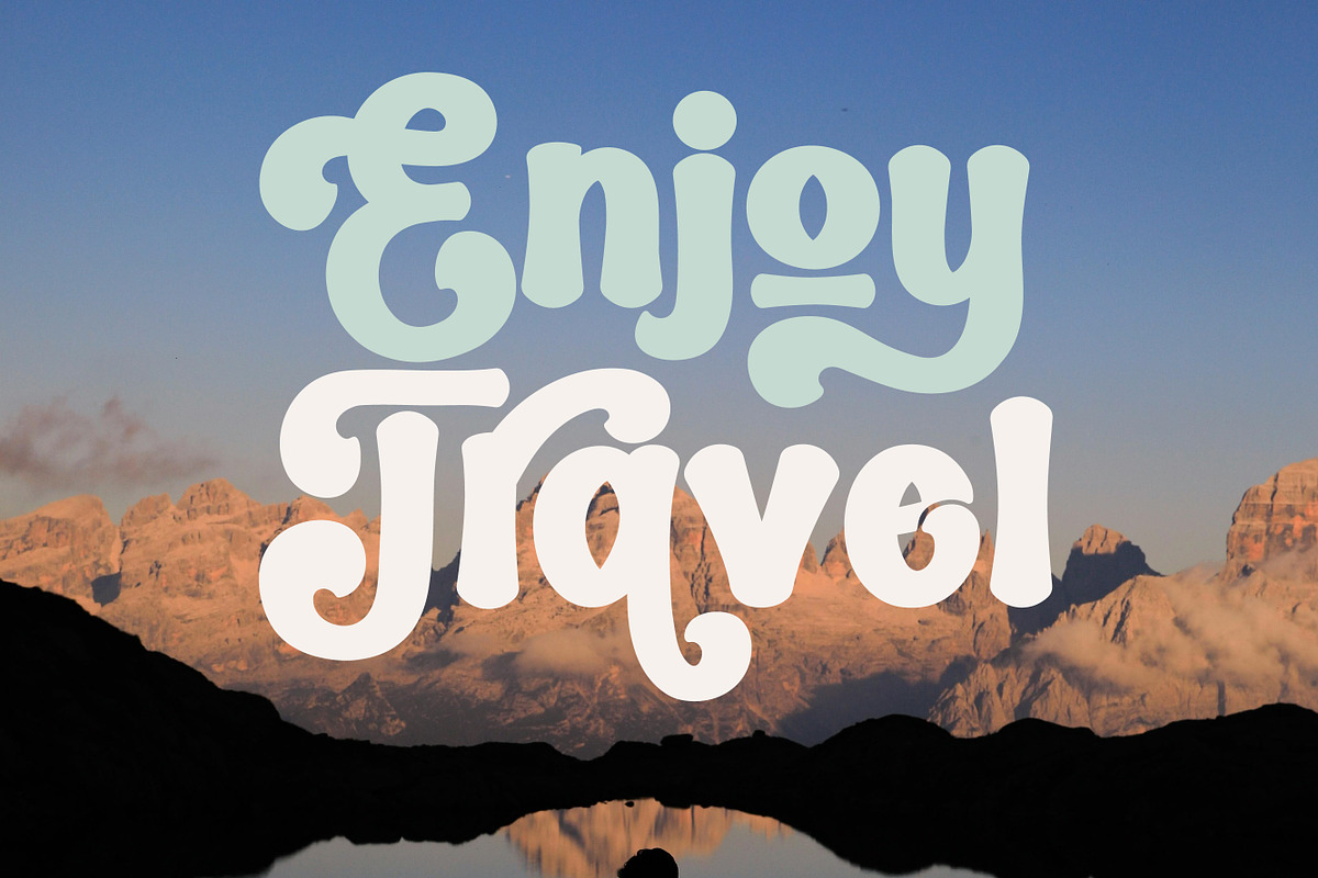 Groovy Vintage, a Sans Serif Font by Mini_World (Photo 2 of 8)