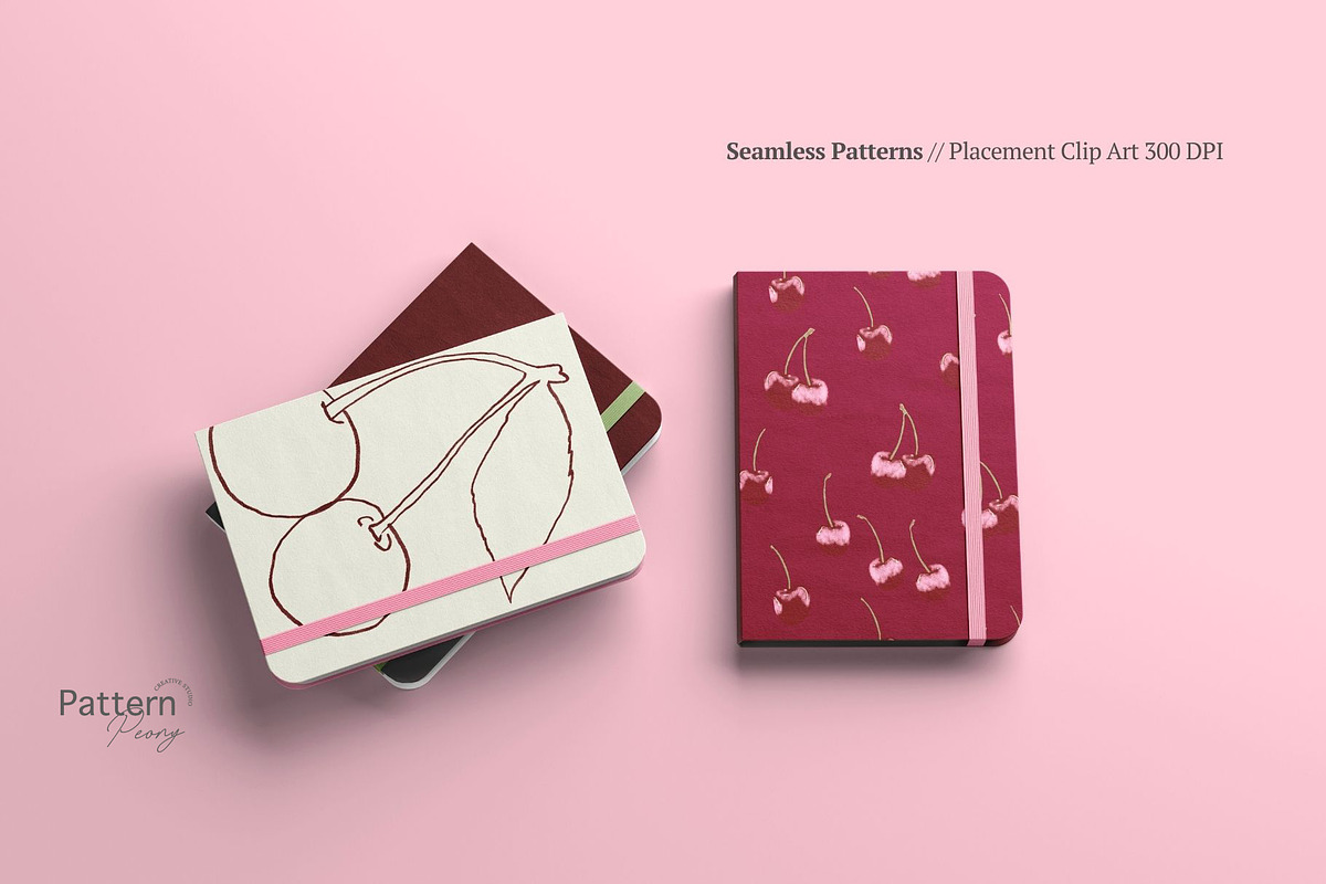 Cherry Patterns and Clip Art, a Pattern Graphic by Pattern Peony (Photo 5 of 6)
