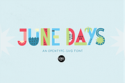 JUNE DAYS OpenType-SVG Color Font, a Font by Blush Font Co. (Thumbnail 1 of 7)