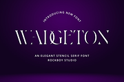 Wadgeton - Logo Font, a Serif Font by RockboyStd (Thumbnail 1 of 12)