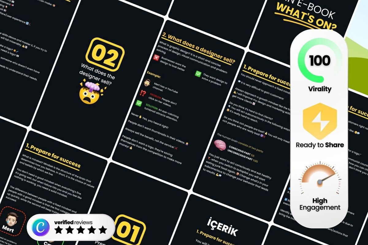E-Book v1 Canva Templates For IG, a Social Media Template by Virall (Photo 2 of 10)