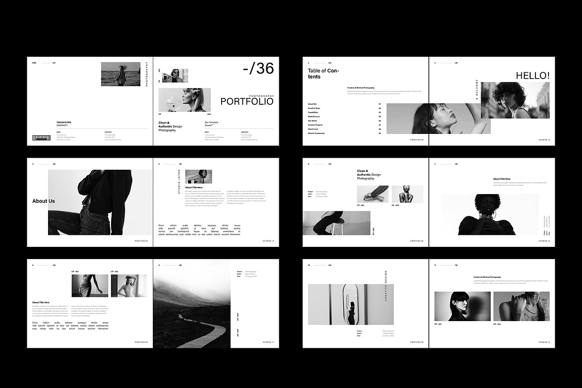 Photography Portfolio Template, a Brochure Template by TemplateFolio-Shop (Photo 18 of 20)