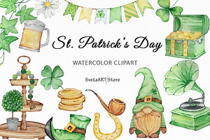 Watercolor St. Patrick's Day Clipart