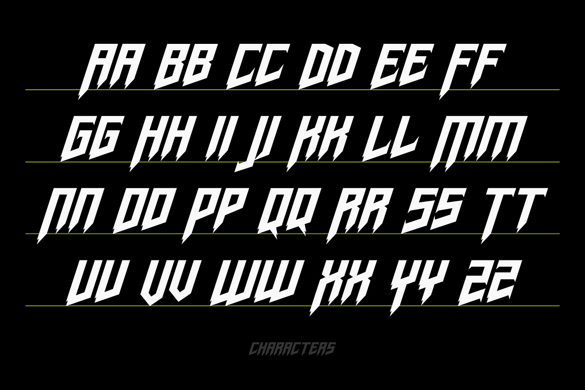 Nighstema Sports display font, a Font by Yktypstd (Photo 8 of 12)