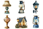 Vintage Lantern & Candle Clipart PNG, an Illustration by Pixels.Craft (Thumbnail 5 of 8)