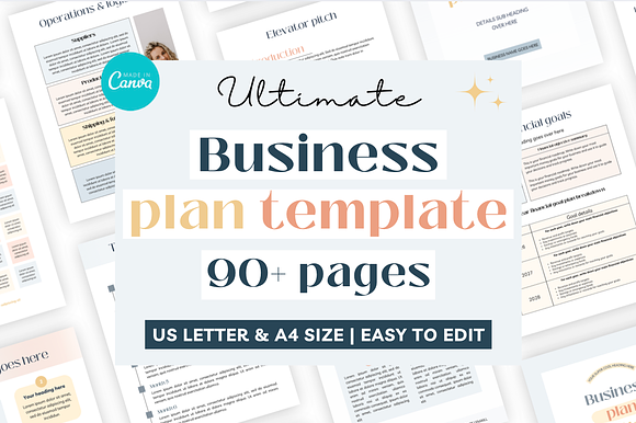 Business plan template Canva preview 4