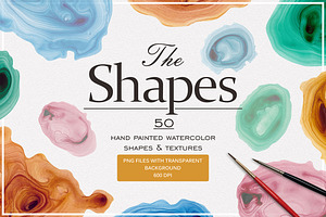 The Shapes (watercolor textures)