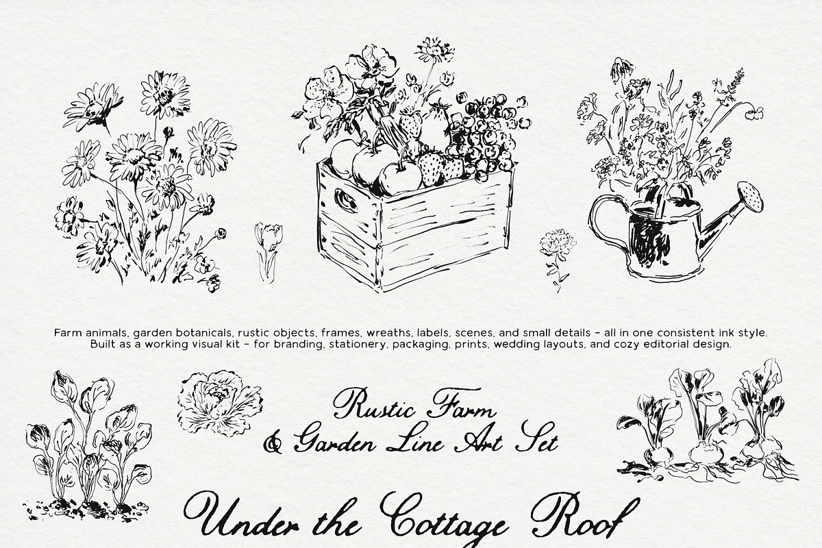Under the Cottage Roof: Line Art, an Animal Illustration by Purple (Photo 9 of 16)