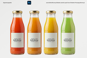Juice Bottle Mockup Template