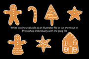 Cute doodle gingerbread cookies, a Food Illustration by Liz Pengilley Studio (Thumbnail 3 of 4)
