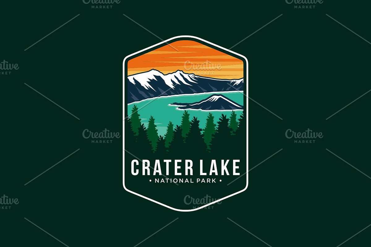 Crater Lake National Park Logo, a Branding & Logo Template by swarnstudio