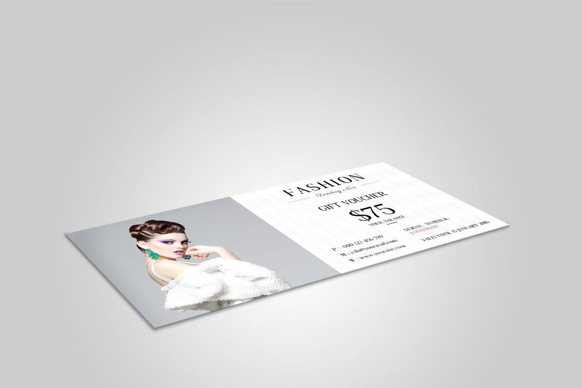 Fashion Gift Voucher Template, a Card Template by SmmrDesign (Photo 3 of 4)