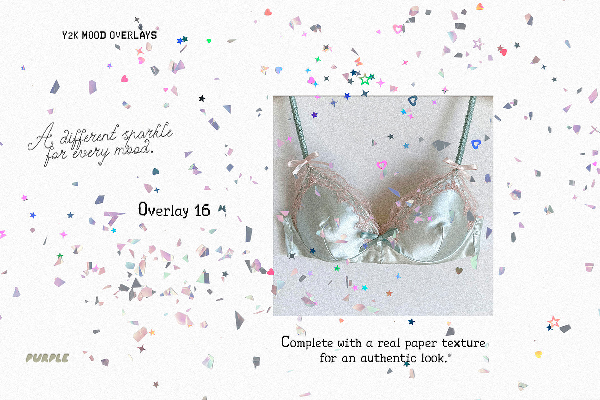 Glow On. Y2K Holographic Overlays, a Texture Graphic by Purple (Photo 13 of 16)