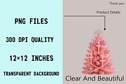 Pink Christmas Tree Clipart Bundle., an Illustration by SVGArt (Thumbnail 5 of 8)