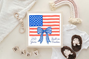 4th of July USA Flag Hand-drawn PNG, a Work Illustration by CraftArtStudio (Thumbnail 4 of 4)