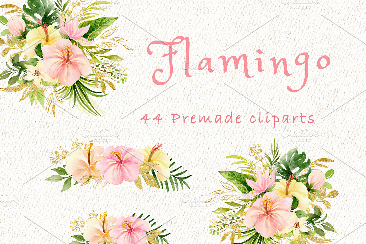 Pink Flamingo clipart, an Illustration by heyiamalice (Photo 2 of 13)