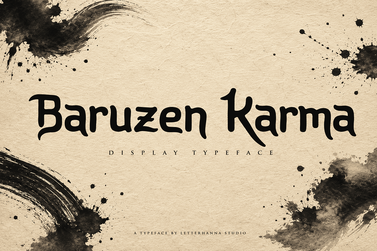 Baruzen Karma Font, a Handwritten Font by Letterhanna Studio (Photo 1 of 7)
