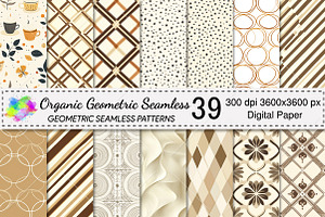 Organic Geometric Seamless Pattern, a Pattern Graphic by Canvas Craft