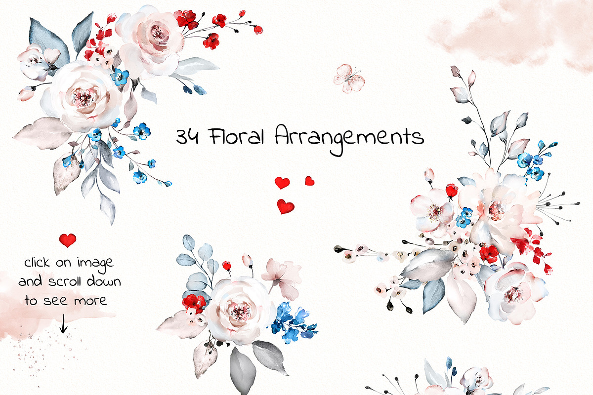 Spring Kiss - watercolor collection, a Work Illustration by Lisima (Photo 3 of 13)