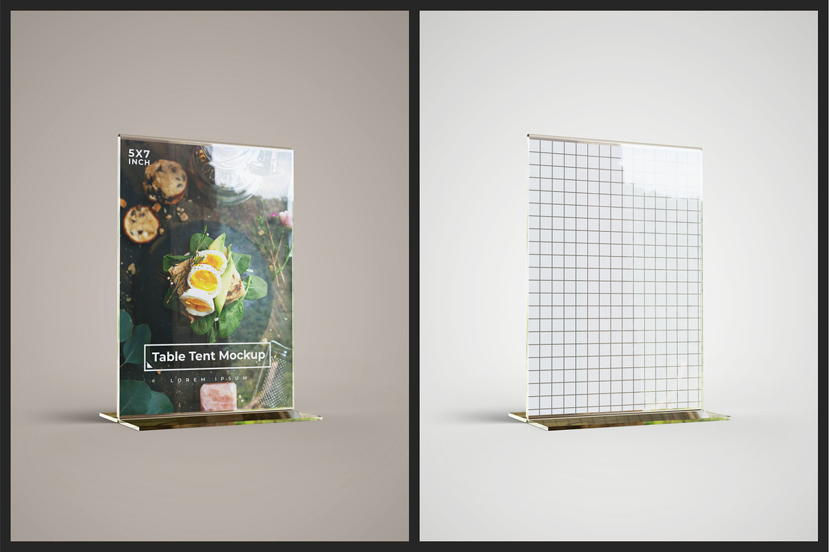 Acrylic Table Tent Mockup, an Advertising Mockup by Muhazdinata (Photo 2 of 6)