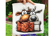 Christmas Santa & Reindeer Clipart, an Illustration by OK Design (Thumbnail 5 of 6)