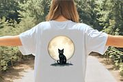 Black Cat and Full Moon Clipart, an Illustration by CrexoraLab (Thumbnail 4 of 5)