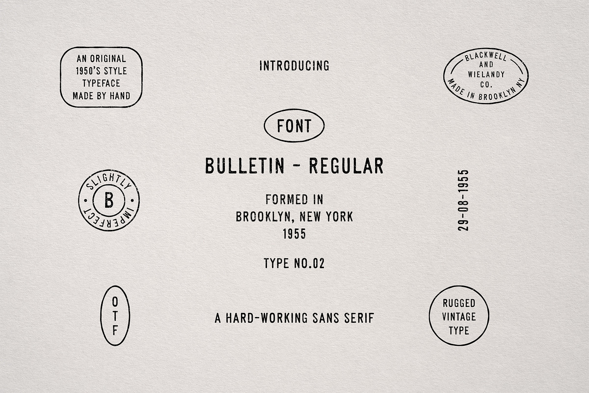 Bulletin | Vintage Sans Serif Font, a Sans Serif Font by Max Lockwood (Photo 4 of 11)