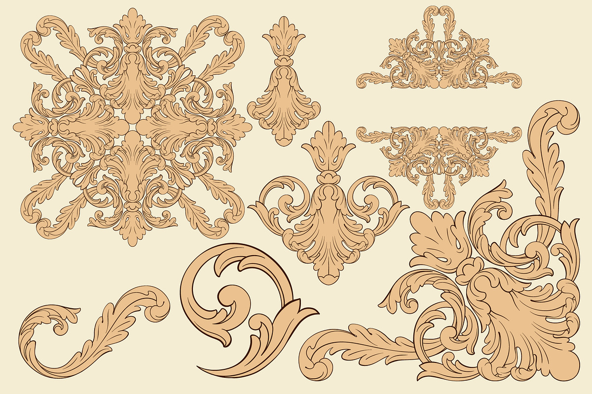 Vintage Ornaments Baroque Border, a Decorative Illustration by Samira (Photo 6 of 6)