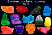 Watercolor brush stroke clipart, a Texture Illustration by AnastasiaWatercolor (Thumbnail 4 of 9)