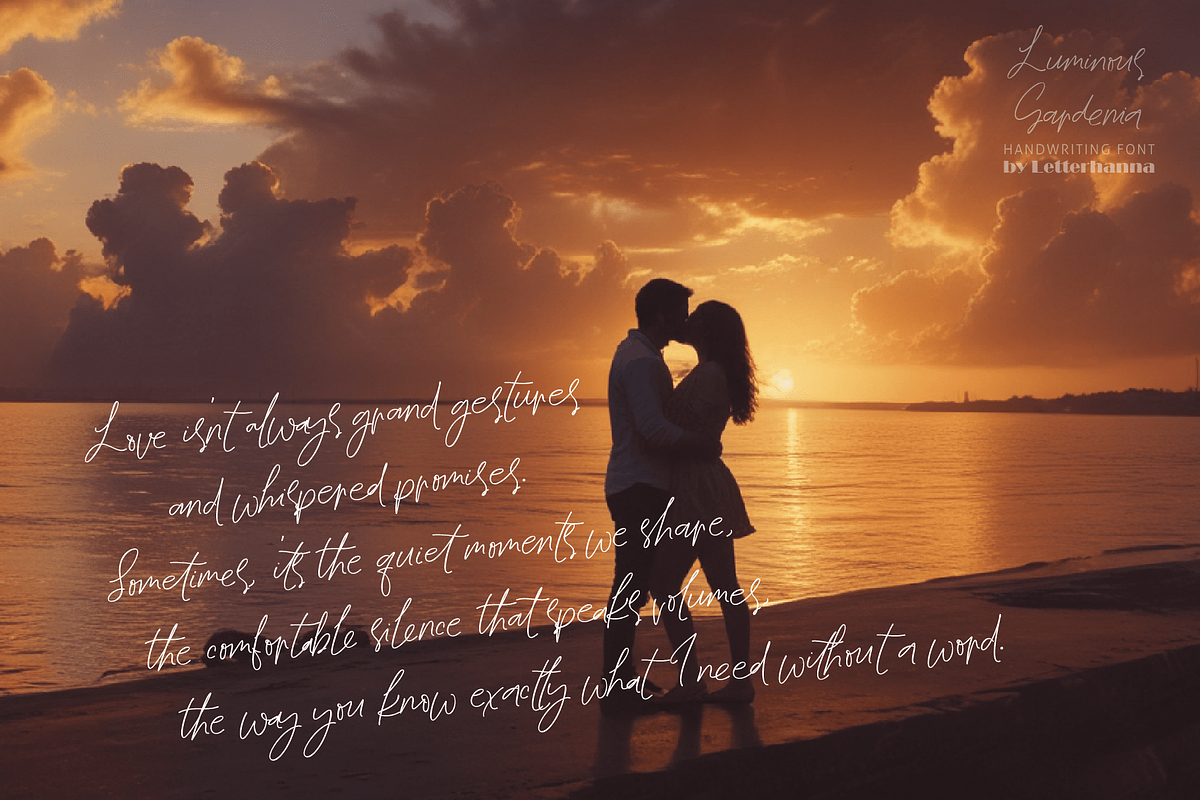 Luminous Gardenia Handwriting Font, a Handwritten Font by Letterhanna Studio (Photo 5 of 10)