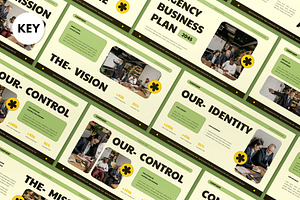 Cream Agency Business Plan Keynote, a Presentation Template by graphicook
