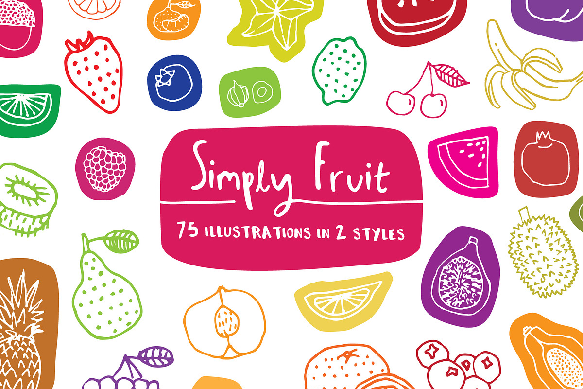 Simply Fruit Illustration Pack, a Food Illustration by Linseed Studio (Photo 1 of 6)