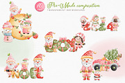 Charming Pink Christmas Watercolor, a Seasonal Illustration by Apixsala (Thumbnail 4 of 5)