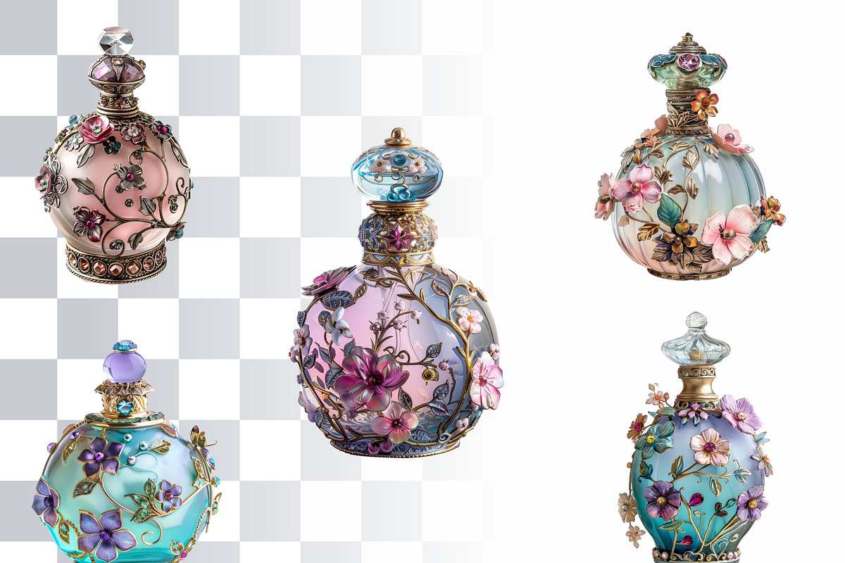 Fairycore Perfume Bottles 10 PNGs, an Object Illustration by Loony Dream Designs (Photo 3 of 8)