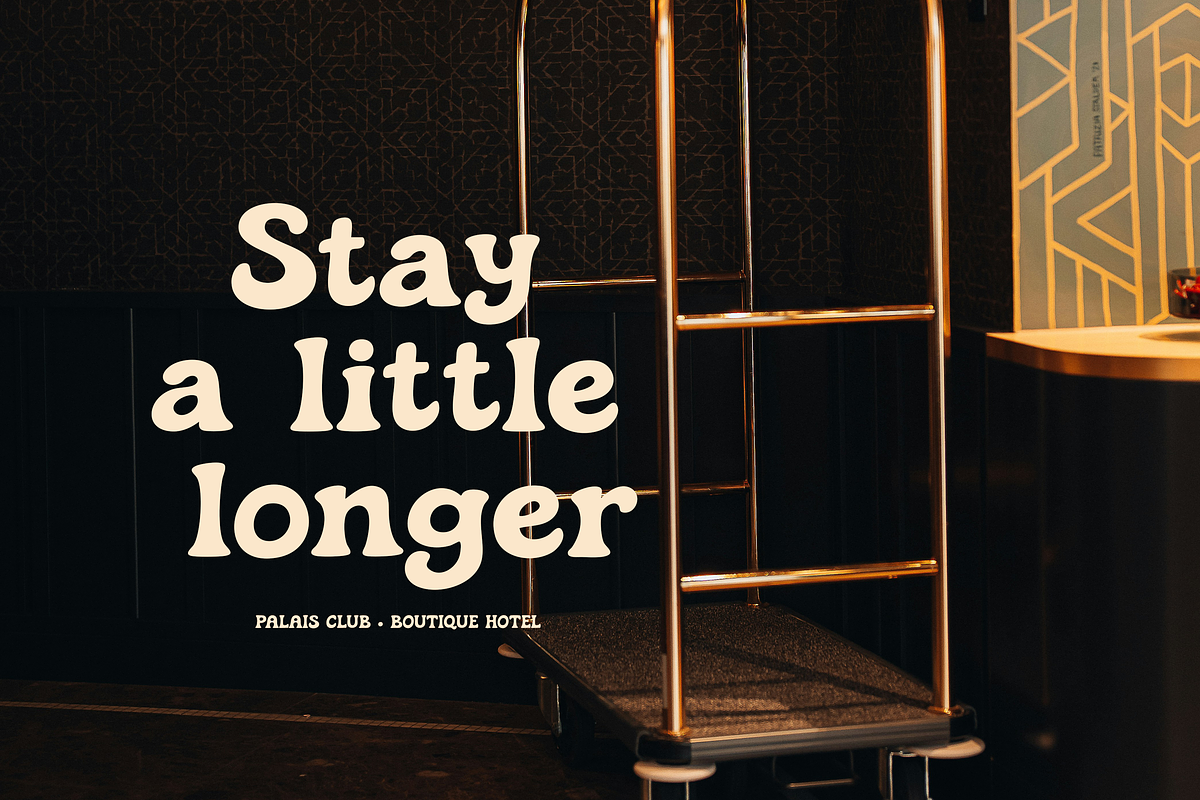Palais Club Retro Font, a Serif Font by gafaroff studio (Photo 2 of 6)