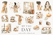 My Fall Day, a Seasonal Illustration by PeDe Designs (Thumbnail 3 of 12)